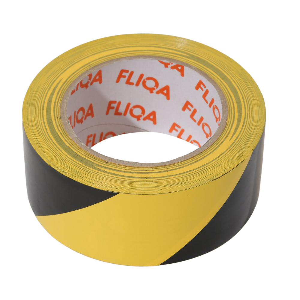 FLIQA Sarı Siyah Yer İşaretleme Bandı (50mm x 30m) / FT-9105